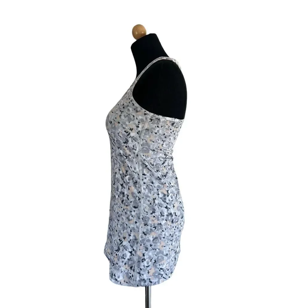 Lululemon Cool Racerback Tank Not So Petite Fleur Silver Spoon Gray floral